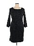 Suzanne Betro Marled Tweed Gray Black Casual Dress Size XL - photo 1