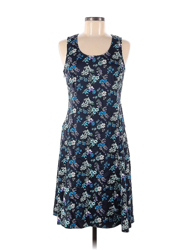 Derek Lam Collective Blue Floral Sleeveless A-Line Dress Size 44 (IT) - photo 1