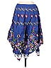Magic Floral Motif Paisley Baroque Print Batik Blue Casual Skirt Size M - photo 2