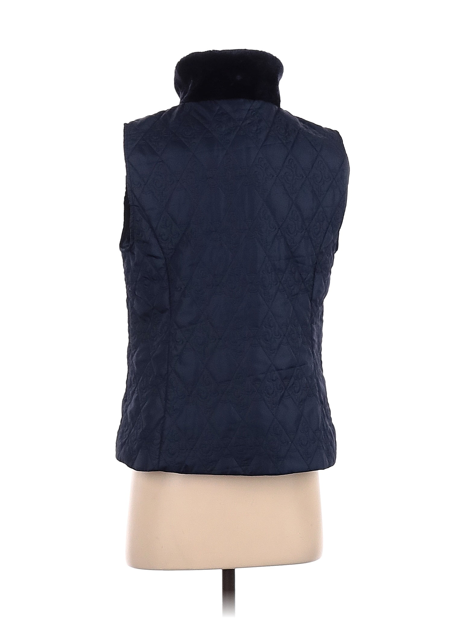 Ellen Tracy 100 Polyester Blue Vest Size S Petite 78 off