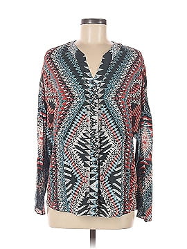 Matison Stone Long Sleeve Silk Top (view 1)