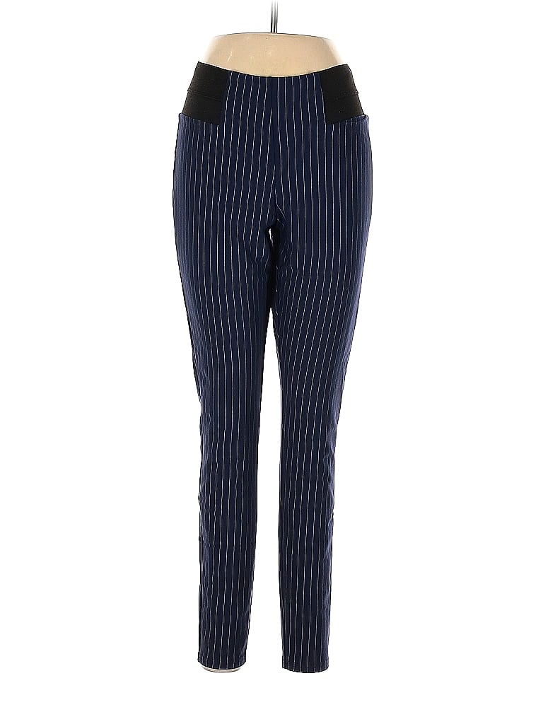 Simply Vera Vera Wang Stripes Blue Casual Pants Size M - photo 1
