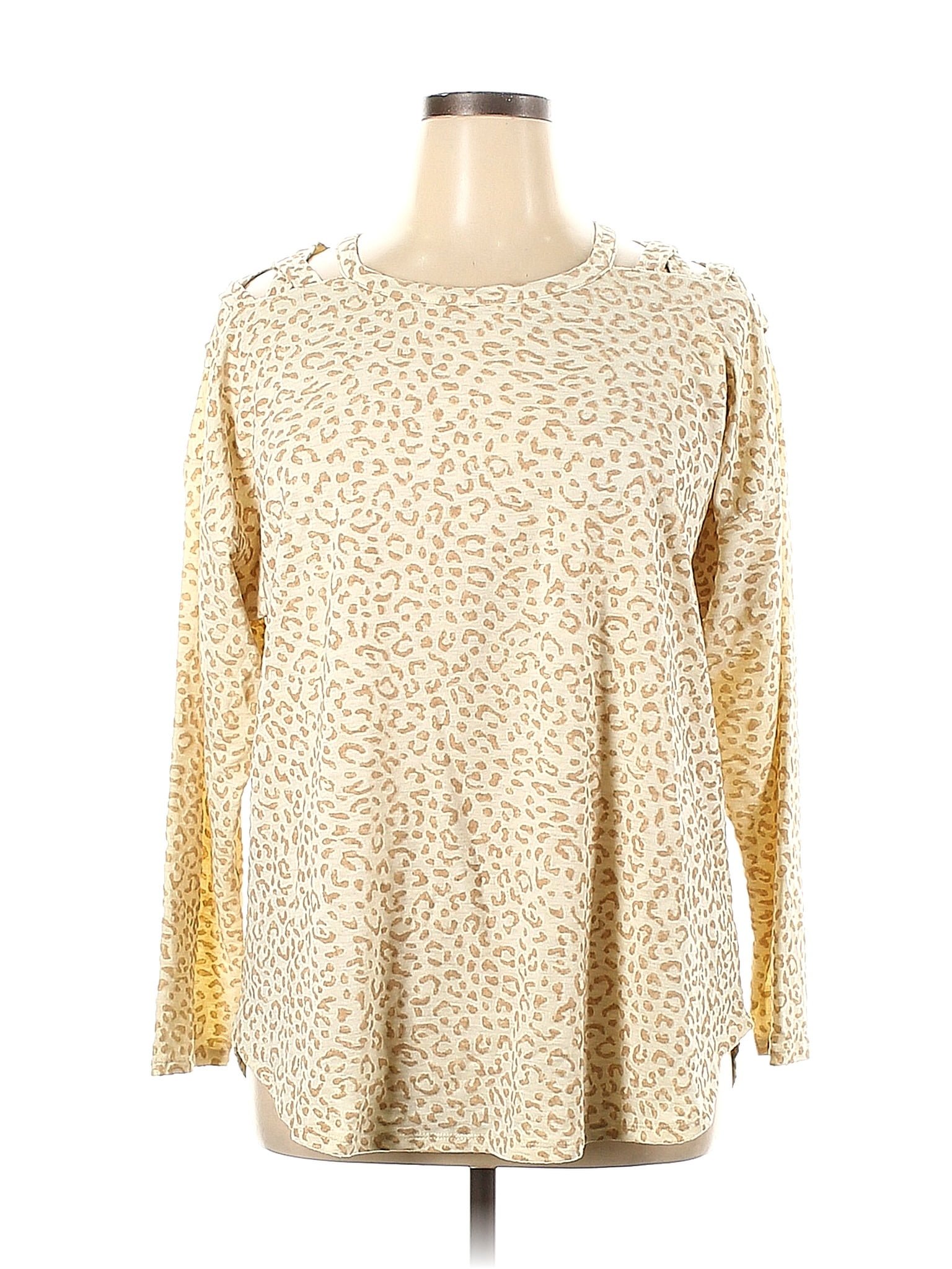 East Adeline Gold Long Sleeve Top Size 1X (Plus) - 73% off | ThredUp