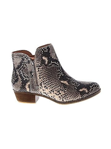 lucky brand snake print booties