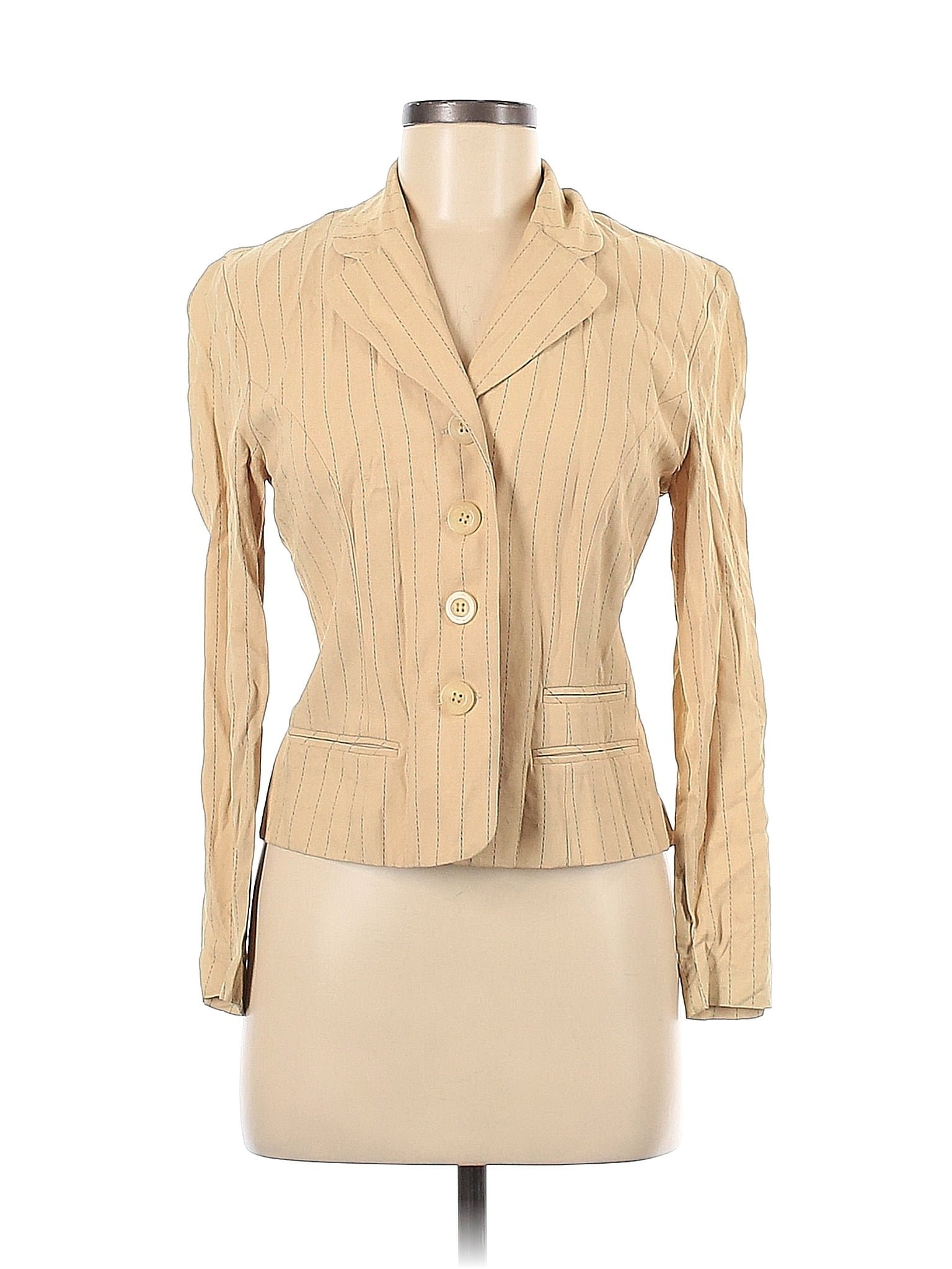 1980s Ivory Power Suit, skirt and blazer, notched collar, large buttons, hotsell Lois Snyder, Dani Max, women's small