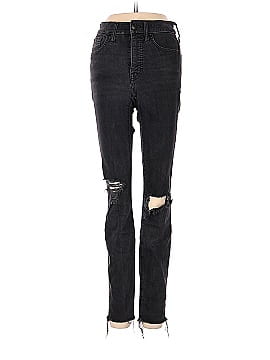 Madewell 9" Mid-Rise Skinny Jeans in Black Sea (view 1)