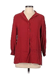 Lafayette 148 New York Long Sleeve Silk Top