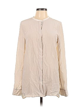 Vince. Long Sleeve Silk Top (view 1)