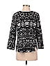J.Crew 100% Polyester Black 3/4 Sleeve Blouse Size 4 - photo 1