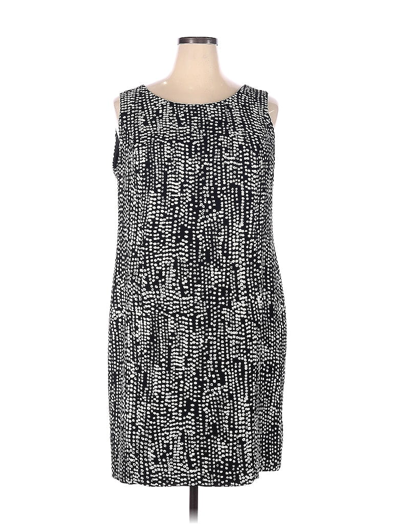 Jones Studio 100% Polyester Black Casual Dress Size 18 (Plus) - photo 1