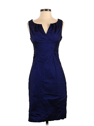 Adrianna Papell Solid Blue Cocktail Dress Size 4 72 off ThredUp