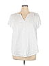 St. John Sport 100% Cotton White Short Sleeve Top Size 1X (Plus) - photo 1