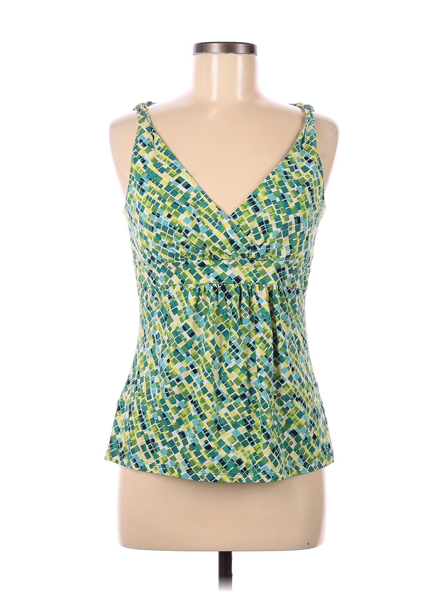 Ann Taylor Factory Multi Color Green Sleeveless Top Size M - 15% off ...