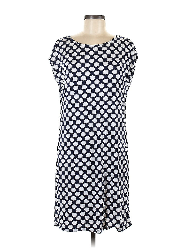 Agaci-Too Houndstooth Argyle Checkered-gingham Grid Tweed Graphic Blue Casual Dress Size 44 (IT) - photo 1