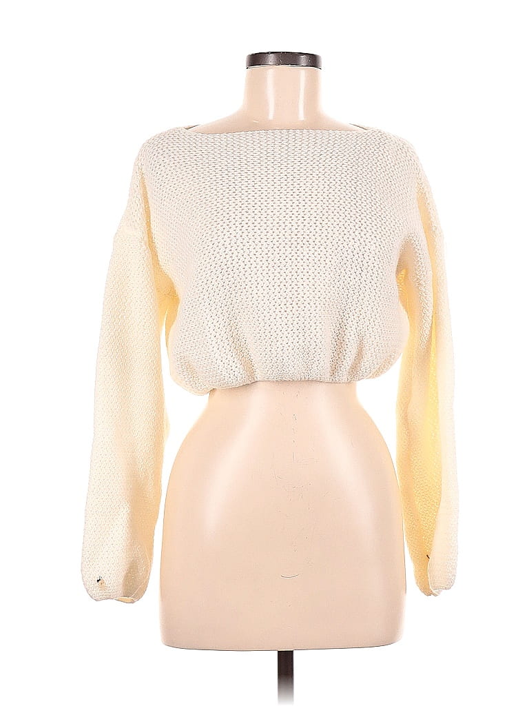 Shein 100% Polyester Ivory Pullover Sweater Size 6 - 59% off | thredUP