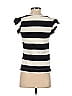 Plastic Island Stripes Ivory Black Short Sleeve T-Shirt Size S - photo 2