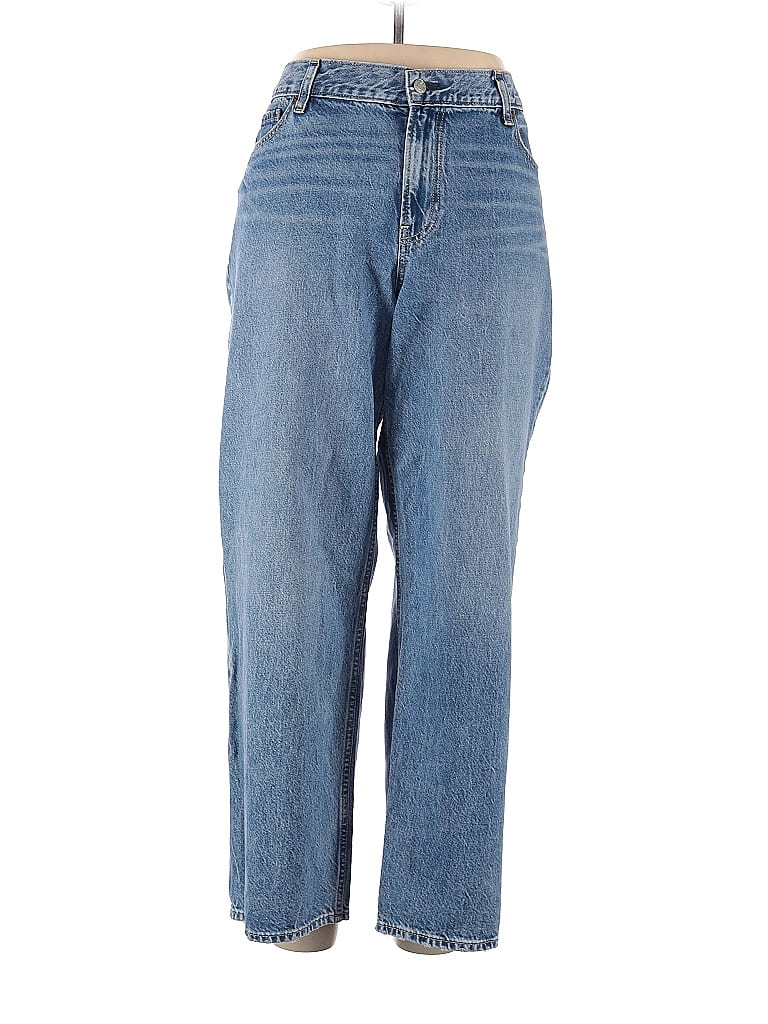 Gap 100% Cotton Solid Blue Jeans 33 Waist - 72% off | thredUP