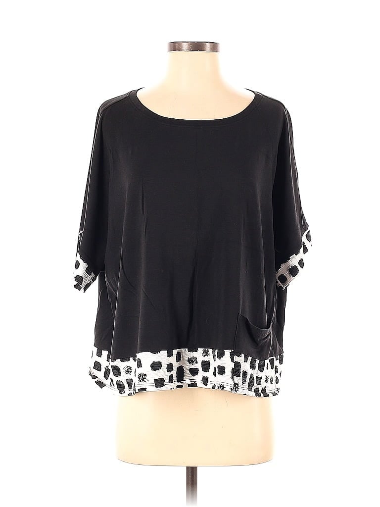 Chalet et Ceci Polka Dots Black Short Sleeve Blouse Size S - 75% off ...