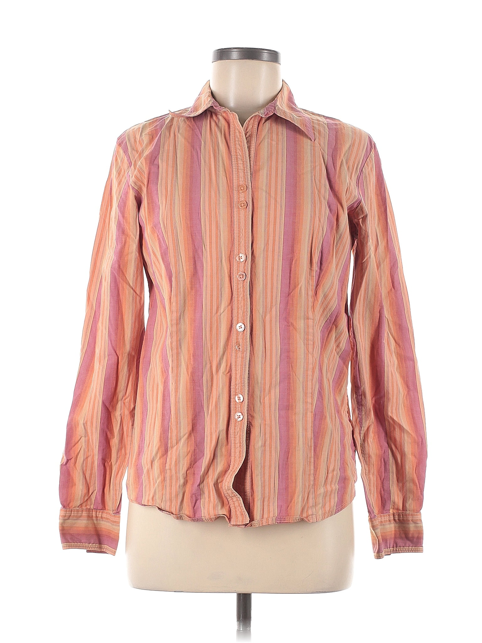 St. John's Bay Pink Long Sleeve Button-Down Shirt Size M - 60% off ...