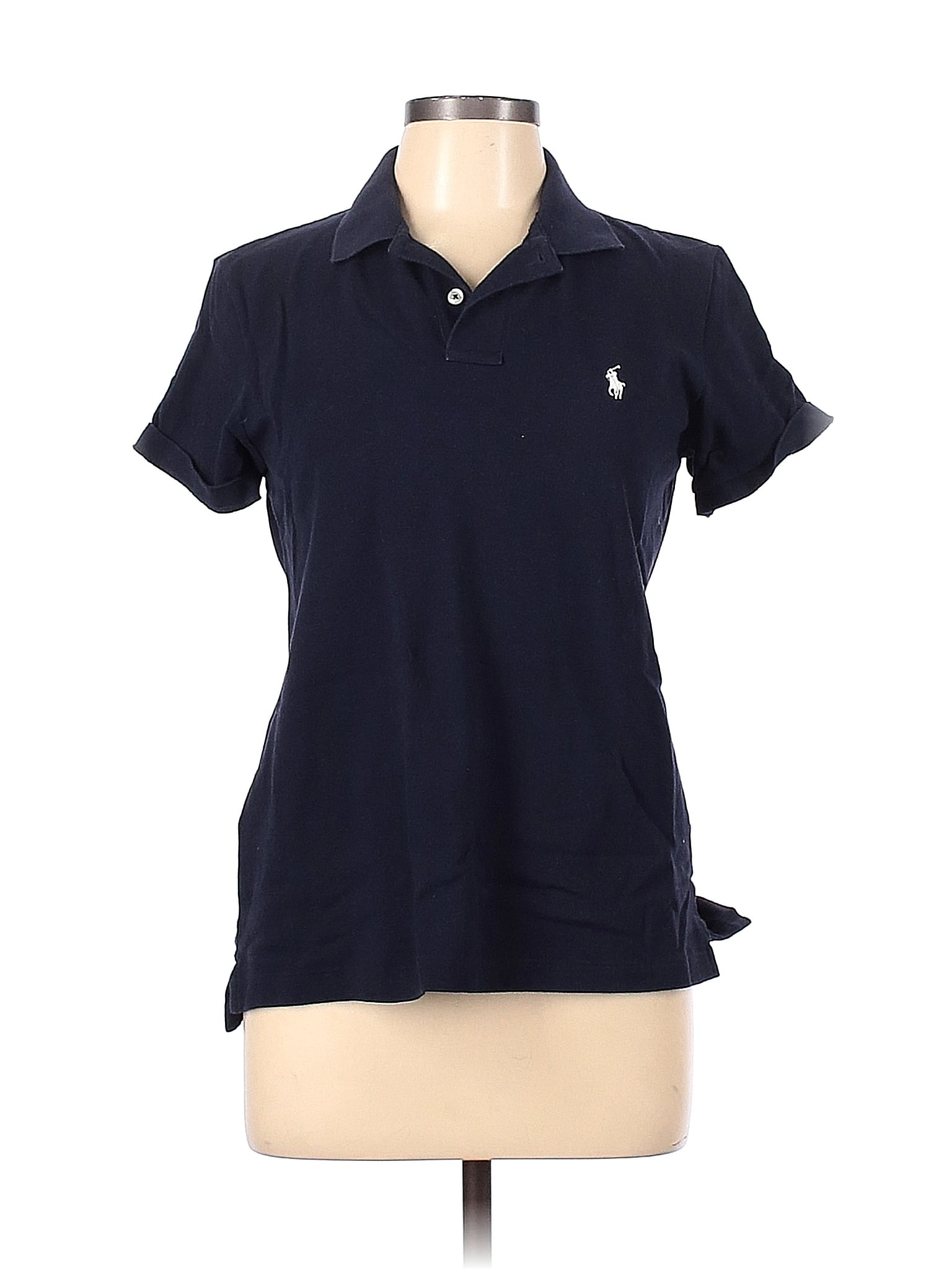 Ralph Lauren 100 Cotton Navy Blue Short Sleeve Polo Size L 72 Off