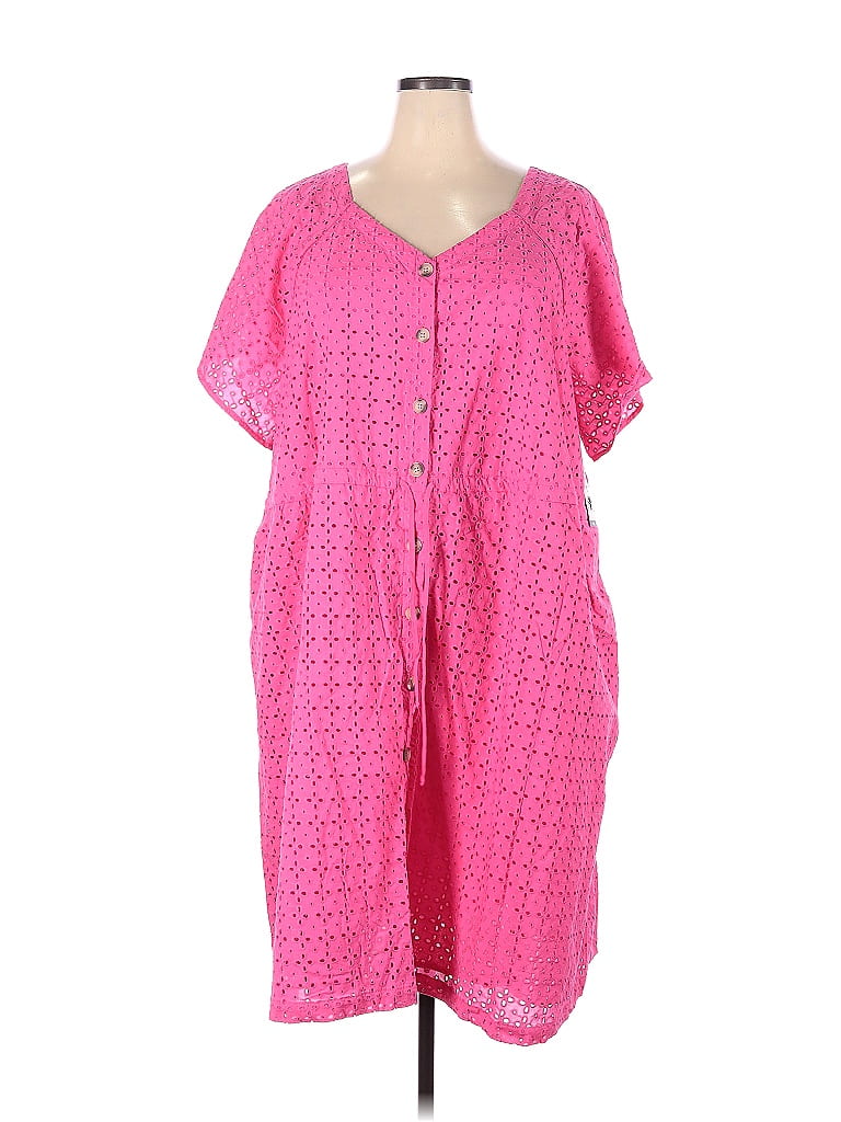 Terra & Sky Pink Casual Dress Size 3X (Plus) - photo 1