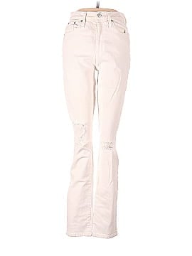 Madewell The High-Rise Slim Boyjean in Tile White (view 1)