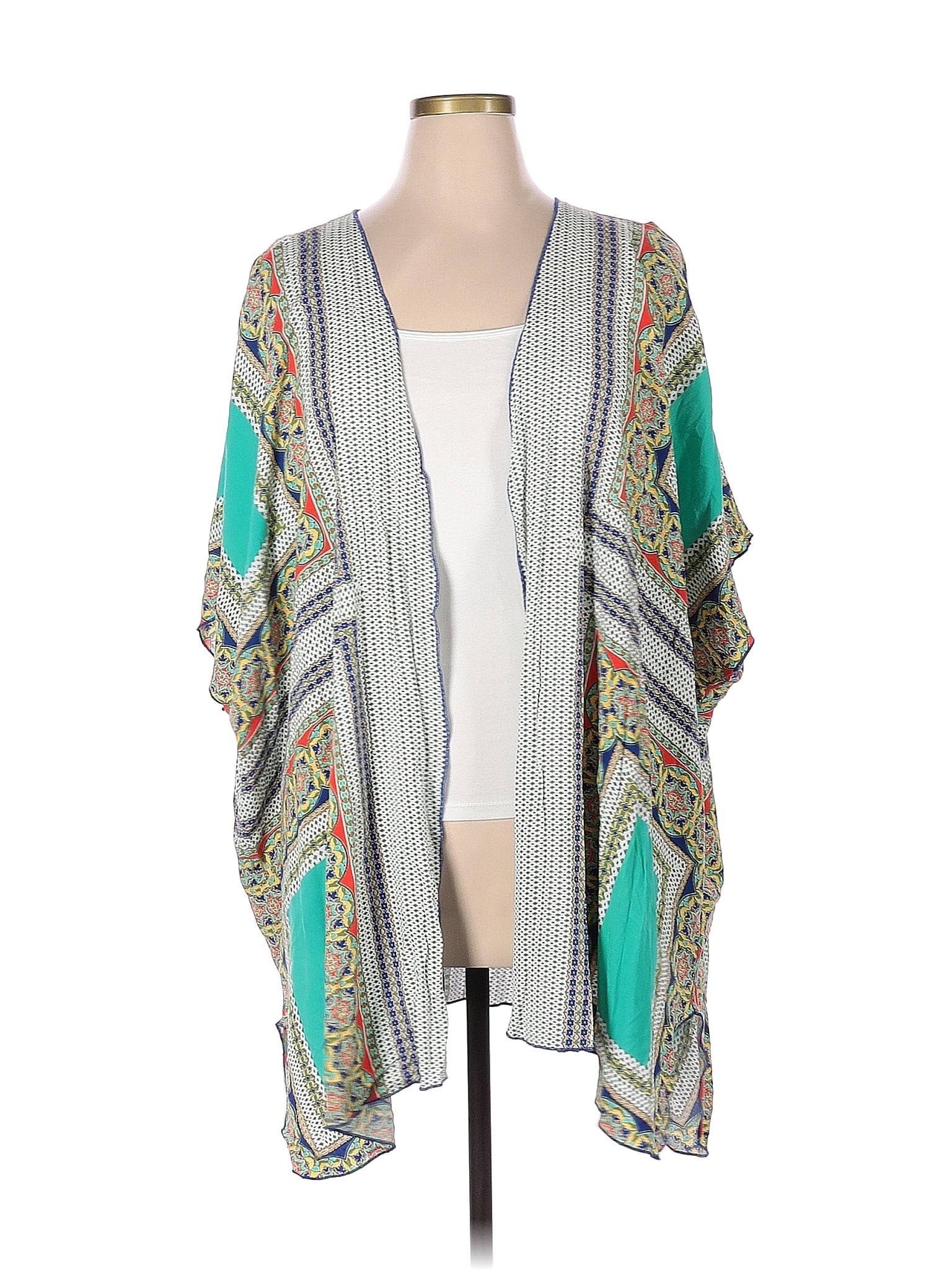 Democracy Green Kimono Size XL - 68% off | thredUP