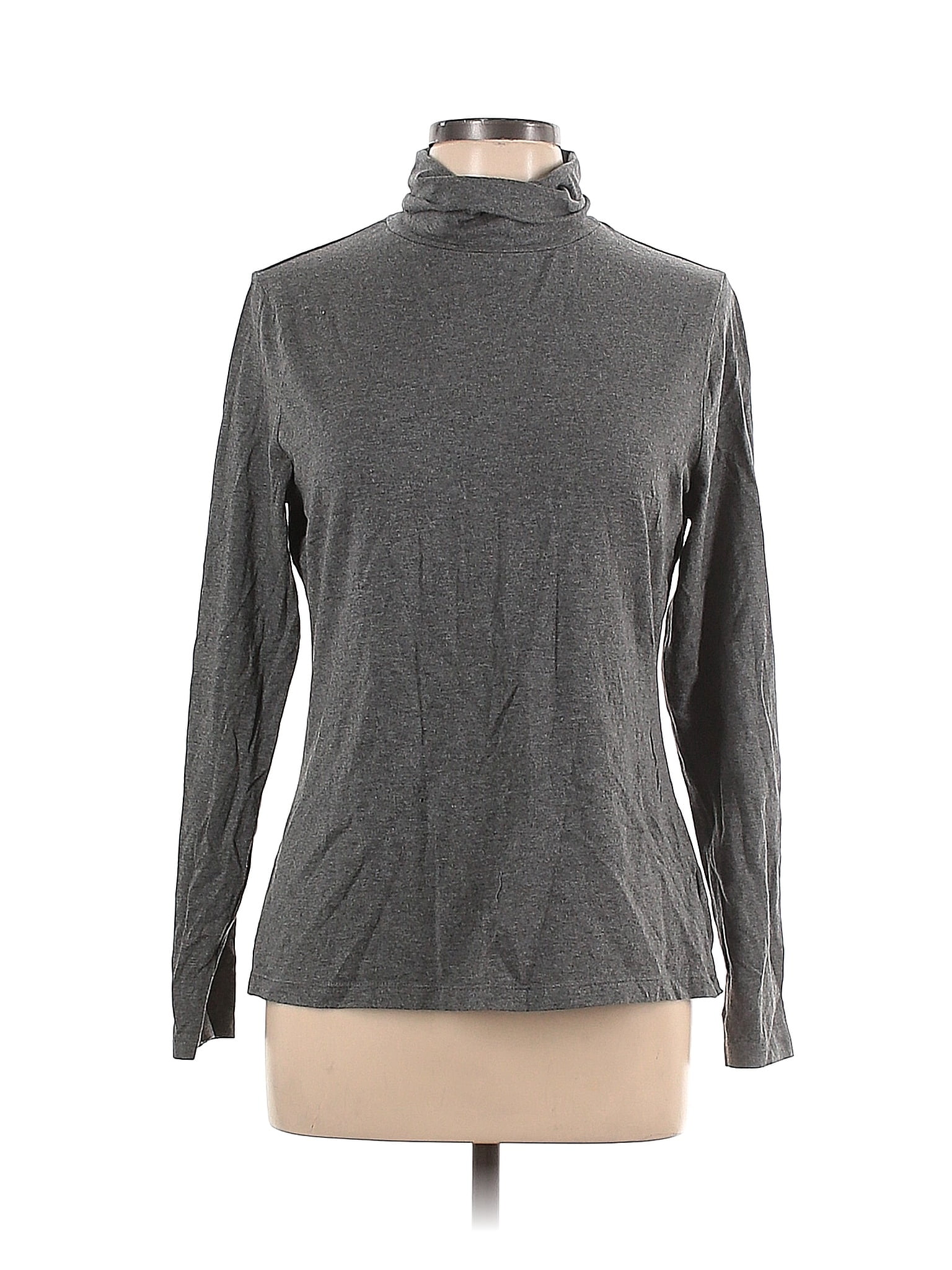 Time and Tru Gray Long Sleeve Blouse Size 12 - 14 - 44% off | thredUP