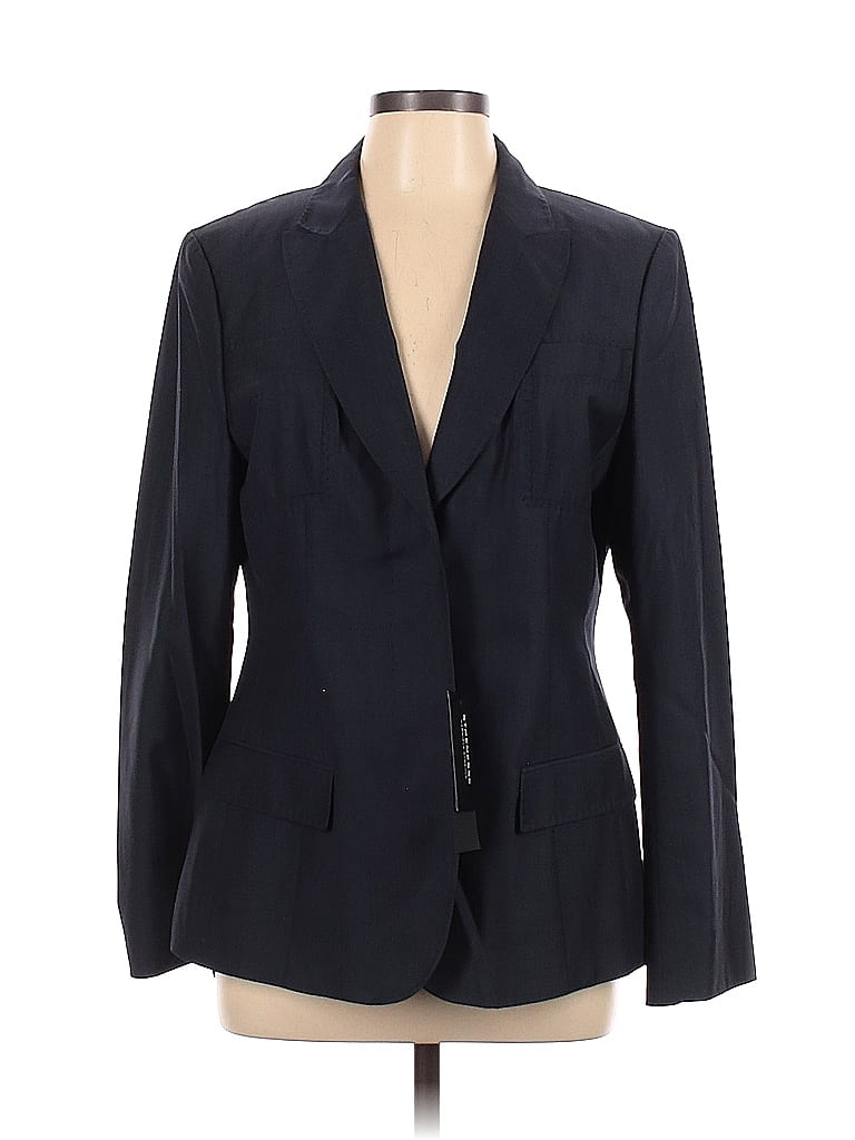 Strenesse Gabriele Strehle Solid Blue Wool Blazer Size 10 - 83% off ...