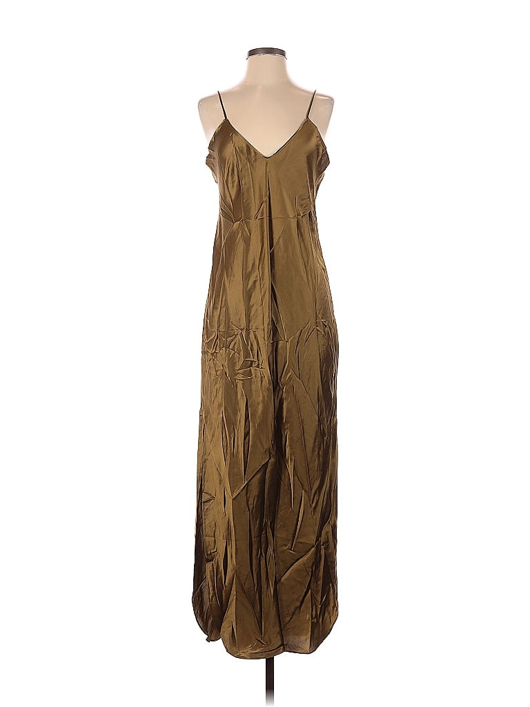 Banana Republic 100% Silk Solid Green Cocktail Dress Size S - 65% off ...