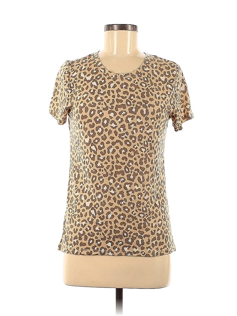 Pre-owned Zoe+liv Short Sleeve T-shirt In Brown