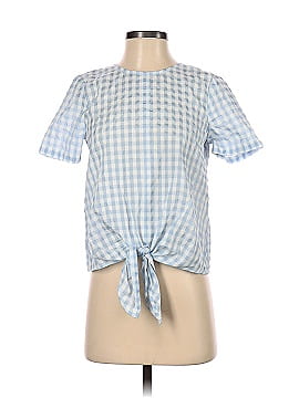 Madewell Button-Back Tie Tee in Gingham Check (view 1)