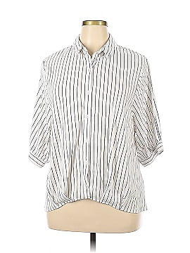 Truth + Style 3/4 Sleeve Button-Down Shirt (view 1)