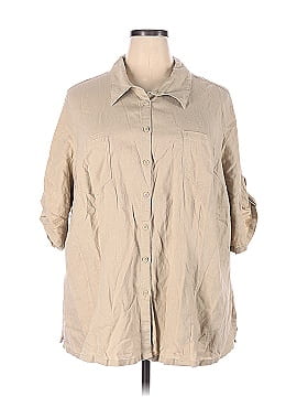 Just My Size Short Sleeve Button-Down Shirt (view 1)