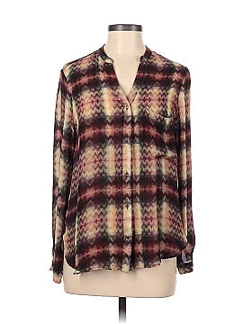 Haute Hippie Long Sleeve Silk Top (view 1)
