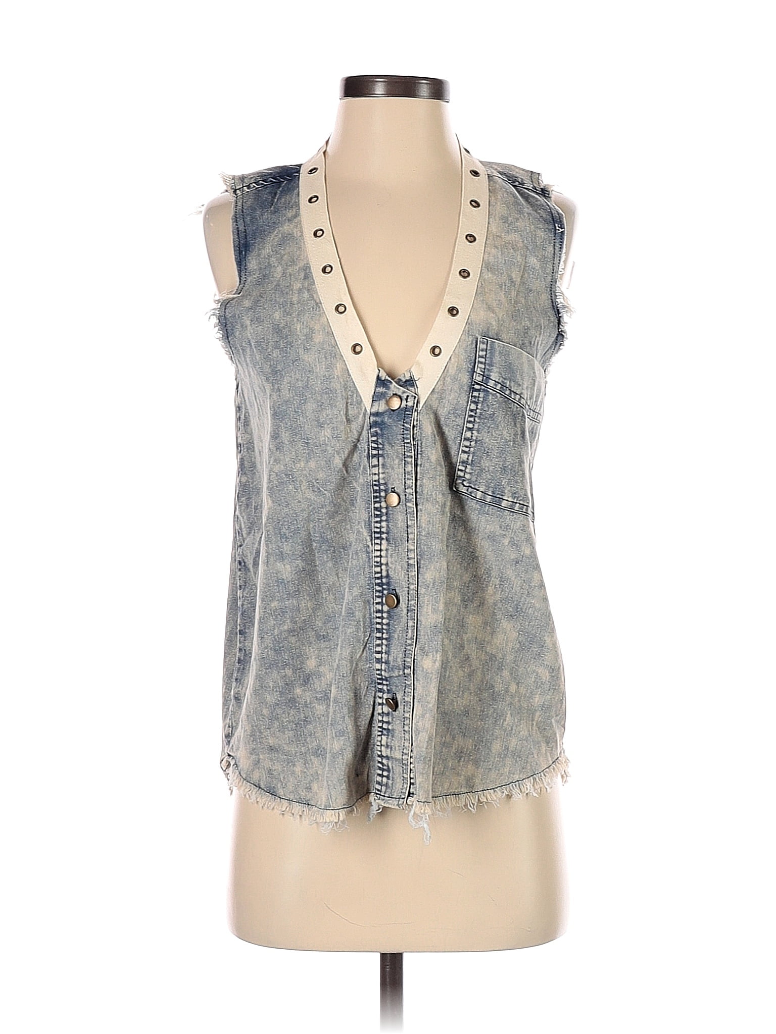 Gilded Intent Blue Sleeveless Blouse Size XS - 71% off | thredUP