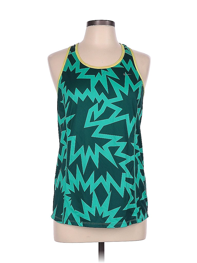 Nike 100% Polyester Teal Active Tank Size L - photo 1