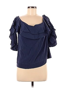 L'Agence Short Sleeve Silk Top (view 1)