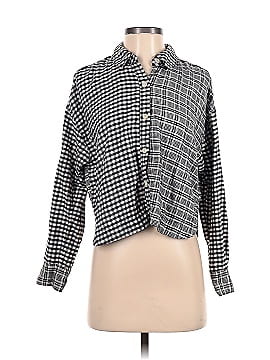 Madewell Long-Sleeve Crop Shirt in Plaid (view 1)
