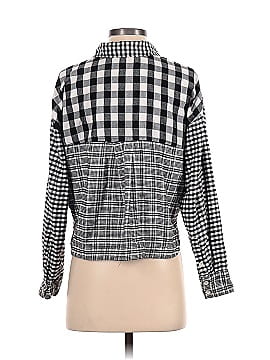 Madewell Long-Sleeve Crop Shirt in Plaid (view 2)