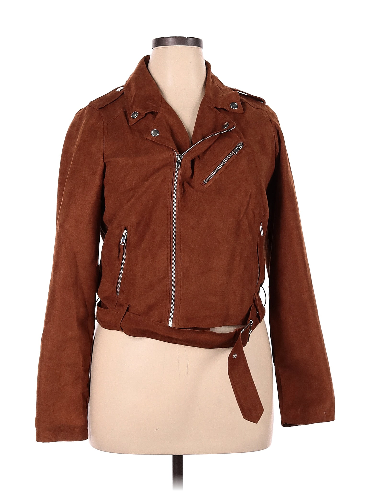 Charlotte Russe 100% Polyester Solid Brown Jacket Size XL - 60% off ...