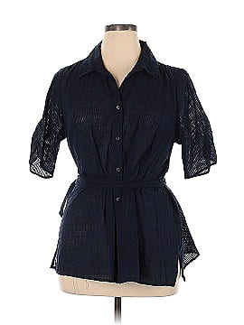 Lane Bryant Outlet 3/4 Sleeve Button-Down Shirt (view 1)