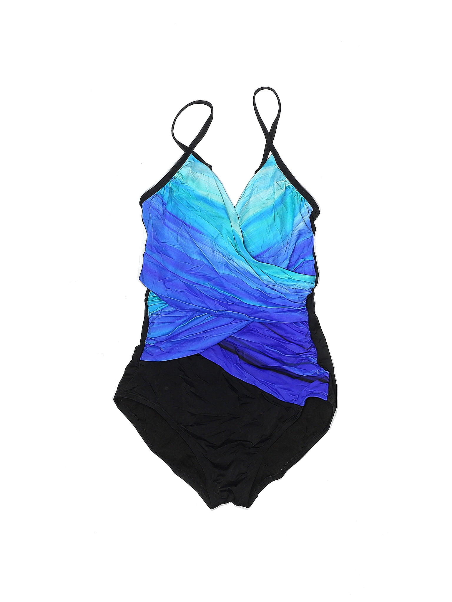 Curves Multi Color Blue One Piece Swimsuit Size M 36 Off Thredup 8970