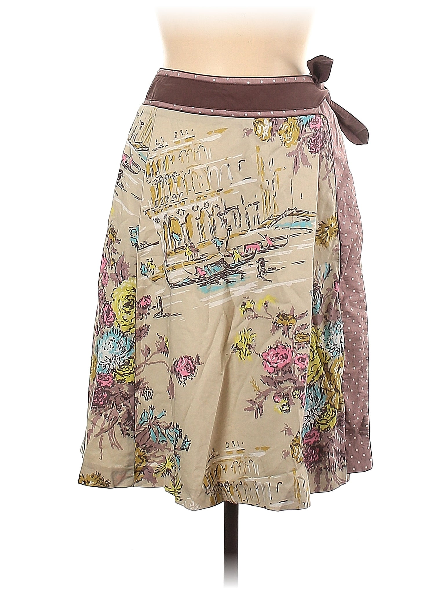 Boden 100 Cotton Tan Casual Skirt Size 12 65 off ThredUp