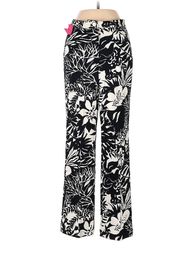 St. John Sport Floral Black Casual Pants Size 2 - photo 1