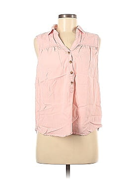 Time and Tru Sleeveless Button-Down Shirt (view 1)