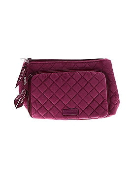 Authentic Folli Follie Magenta Quilted Leather Clutch/Crossbody Bag