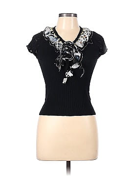 Theory Short Sleeve Silk Top (view 1)
