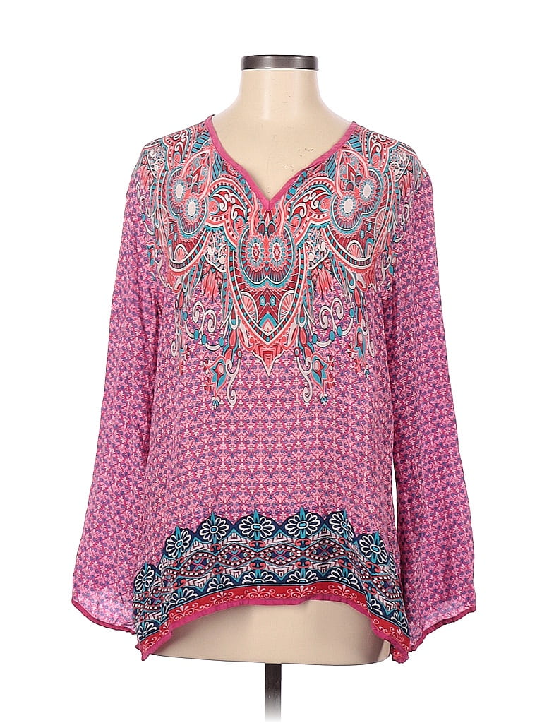 Haut En Soie BCBG MAX AZRIA Manches Longues - Taille XXS, Couleur 'Lt. Pear Combo'