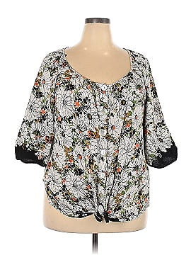 Fig and Flower Short Sleeve Top (view 1)